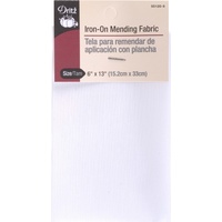 Iron on Mending Fabric 6in x 13in White 
