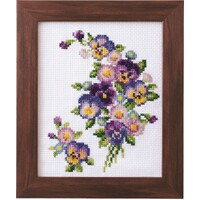 Seasonal Flower CROSS STITCH KIT - Pansies and Daisies