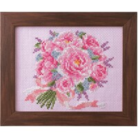 Seasonal Flower CROSS STITCH KIT- Peony Bouquet