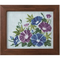 Seasonal Flower CROSS STITCH KIT- Morning Glory Green Maple