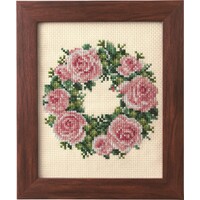Seasonal Flower CROSS STITCH KIT- Rose Wreath