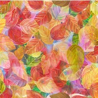 Mystic Leaves Multi Digitally Printed - Orange