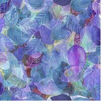 Mystic Leaves Multi Digitally Printed - Blue