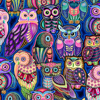 Sahul Land - Stacked Owls Blue