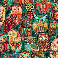 Sahul Land - Stacked Owls Teal