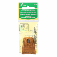 Clover Leather Coin Thimble Medium (single sided)