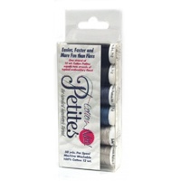 Sulky Petites 12wt Cotton Thread - 6 Pack - Black/Gray