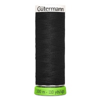 Gutermann Polyester Thread Recycled BLACK -110yd 