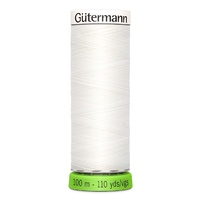 Gutermann Polyester Thread Recycled NU WHITE -110yd 
