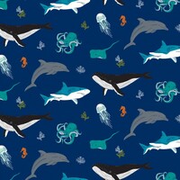 Ocean Life - Whales on Navy