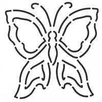 Quilt Stencil Butterfly 4 in