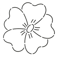 Quilt Stencil Flower 5 in