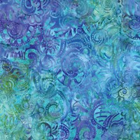 Green/Purple Rainbow Batik 