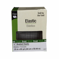 White Braided Elastic by Dritz 1/4 inch wide