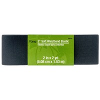 Soft Waistband Elastic Black - 2in x 2yds