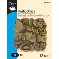 Snaps-Plastic Gold Round