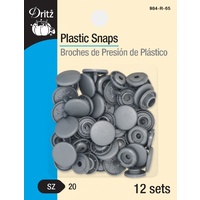 Snaps-Plastic Silver Round