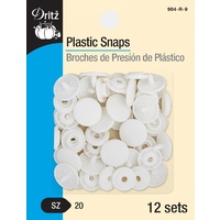 Snaps-Plastic White Round