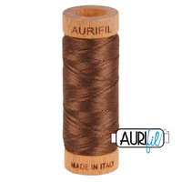 Aurifil Mako Cotton Thread Solid Medium Bark