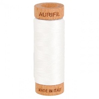 Aurifil Mako Cotton Thread Solid Natural White 