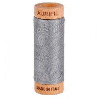 Aurifil Mako 80wt  Cotton Thread Solid Grey 2605