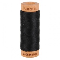Aurifil Mako Cotton Thread Solid  Black 