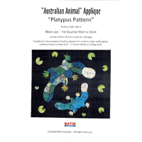 Platypus & Gecko Applique Pattern