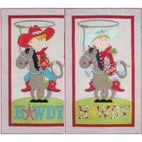 Little Cowboy and Cowgirl Applique Quilt & Wallhanging Pattern