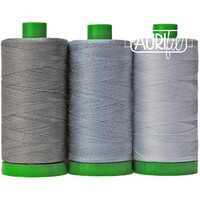 Aurifil  3pc Sumatran Elephant Grey 40wt