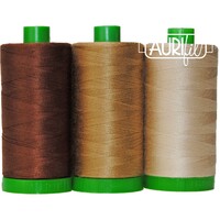 Aurifil  3pc Set Pangolin Brown 40wt