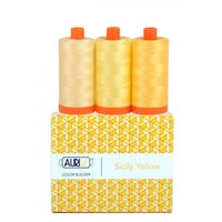 Aurifil  3pc Set Sicily Yellow 50wt