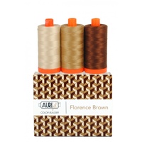 Aurifil  3pc Set Florence Brown 50wt