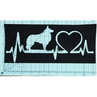 Border Collie Heart Filled Silhouette