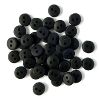 Tiny Round Black 1/4in Buttons