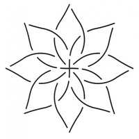 Quilt Stencil Continuous Flower 6in