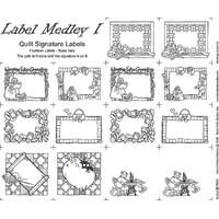 Medley Labels 1 Panel - White With Black Writing