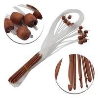 Bamboo Tunisian Crochet Hooks - with Tail