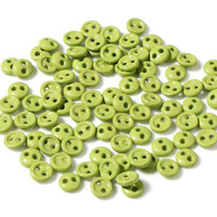 Buttons 3mm for Crafting - Lime Green