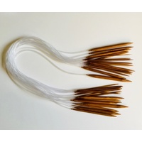 Bamboo Carbonised Circular Knitting Needles 80cm -  Set 18