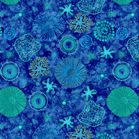 Electric Ocean - Blue Pretty Sea Diatoms
