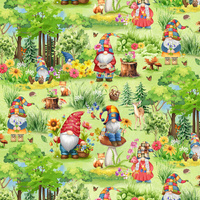 Green Hippie Gnomes Garden