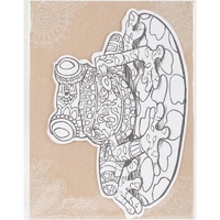 Note Cards-Die Cut Colouring Card-Frog