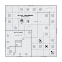 Creative Grids Log Cabin Trim Tool Ruler - Two 6in/12in Blocks -CGRJAW2
