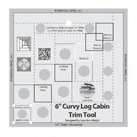 Creative Grids Curvy Log Cabin Trim Tool 6in Finished Blocks - CGRJAW6