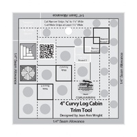 Creative Grids Curvy Log Cabin Trim Tool 4in Finished Blocks -CGRJAW6MINI