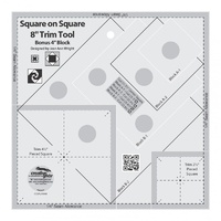 Square on Square Trim Tool - 4in or 8in Finished Quilt Ruler -CGRJAW8