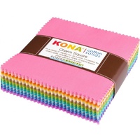 Kona Cotton Solids Pastel Colourstory Charm Squares -5in x 101pc