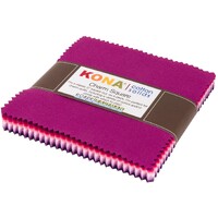 Kona Cotton Solid WILDBERRY 5in Squares x 42pc
