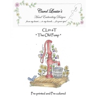 Hand Embroidery Design-The Old Pump - TEA DYE