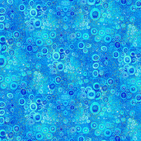 Gilded Plume - Blue Floral Scroll Metallic Blender 